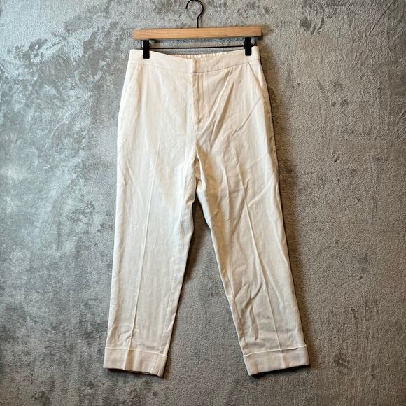Brochu Walker The Westport Pants Cotton Linen Blend Preppy Casual Travel Small - Picture 1 of 7